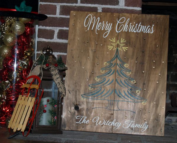 merry christmas wooden sign